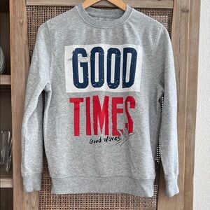 Zara Gray Kids Sweater with Blue and Red Print